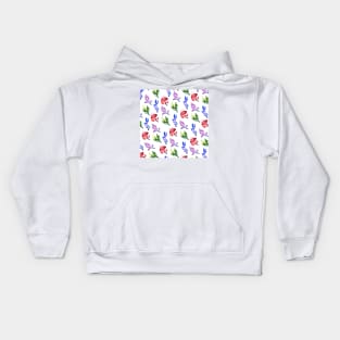 Inazuma Flowers Print (White) Kids Hoodie